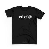 【New】UNICEF BLACK เสื้อยืดพิมพ์ลาย Summer ใหม่ ผ้าคอตตอน ใส่สบาย สำหรับผู้ชายและผู้หญิง