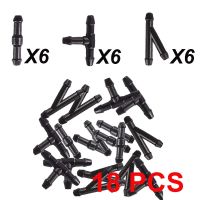 ▫♘ 18PCS Windscreen Washer Joiner Pipe Connector T Piece Straight 3 Way Y Piece Air Fuel Water Petrol Wiper Washer Nozzle Hose