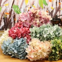 【YF】 6 head/bouquet Hydrangea Artificial Silk Flowers Bridal hand Bouquet Fake flowers Wedding Decoration flores artificial
