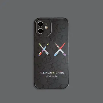 kaws iPhone 14 se3 13 pro max mini case hülle coque brand cheap luxe Korean  style cute
