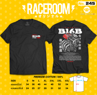 เสื้อยืดลำลองฤดูร้อน RACEROOM เสื้อยืดคอกลม สีดำ ไม่ย้วย Cotton100  HONDA B16 Engine เสื้อยืดลำลองฤดูร้อน S-5XL