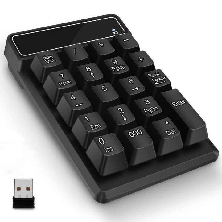 Portable Number Pad Mini USB 2.4Ghz 19Key Financial Ounting Numeric