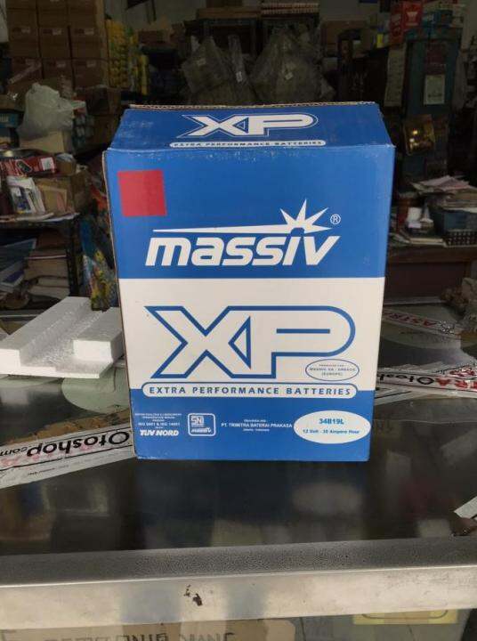 Accu / Aki Mobil Massiv Xp 34B19L 12V 30Ah | Lazada Indonesia