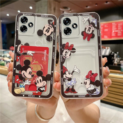 กระเป๋าใส่บัตรเคสโทรศัพท์ Realme C53เคสนิ่ม2023แฟชั่น RealmeC53การ์ตูนหนู C53ฝาครอบซิลิโคน TPU