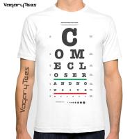 Come Closer And Now Give Me A Hug Letters Printed T-Shirt Summer Men Inspired By Eye Chart Design T-Shirt Casual Men Simple Tops