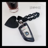 เหมาะสำหรับ BMW key case ใหม่ 3 series 5 series blade key shell 325li กระเป๋าหัวเข็มขัด X1X2X5X6X3 เรียบง่ายสีดำหญิง