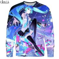 2023 NewCLOOCL Hatsune Miku 3D พิมพ์เสื้อกันหนาวแฟชั่นลำลองสำหรับบุรุษและสตรีเสื้อแขนยาว