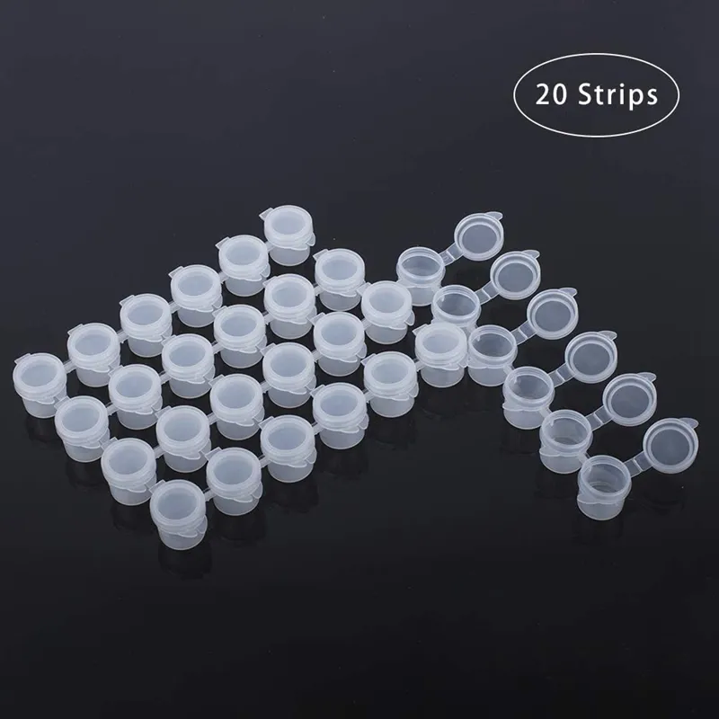 36 Empty Paint Pots with Lids 5 ml/0.17 OZ Clear Empty Storage