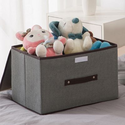 【jw】❆♤  Fold Non-woven Fabric Storage Gray Supplies Clothing Kid Organizer Cosmetics