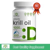 คริลล์ออย Antarctic Krill Oil 1000 mg 200 Softgels Deal Supplement