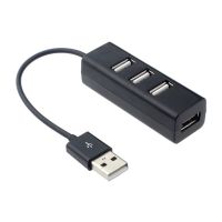 【The-Best】 liaoxian3105992120 4พอร์ต USB Hub Mini USB 2.0 Hi-Speed 4-Port Splitter Hub Adapter USB Hub สำหรับแล็ปท็อปหรือคอมพิวเตอร์ตั้งโต๊ะ Plug And Play สีดำ