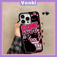 VENKI - เคสไอโฟน11 เคส iPhone Case Soft TPU Glossy Black Candy Case Cute Cat Collage ป้องกันกล้องกันกระแทกสำหรับ iPhone 14 13 12 11 Pro Max 7 8 Plus X XR