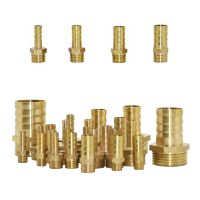 6/8/10/12/16/19/25/32mm Hose Barb Connectors Brass With Male Thread 1/8 1/4 3/8 1/2 3/4 1 Water Hose Coupler