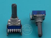 1pcs   ALPS 142 horizontal double potentiometer B100K C10K 7 long feet  counter shaft length 20MMF