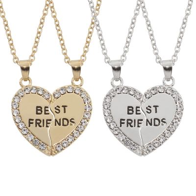 Best Friend Necklaces 2 Heart Gifts Best Friend Necklace 7 Friends - 2 Necklace - Aliexpress