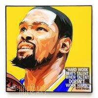 Kevin Durant เควิน ดูแรนท์ Basketball บาสเก็ตบอล รูปภาพ​ติด​ผนัง​ pop art​ พร้อมกรอบและที่แขวน กรอบรูป​​ นักกีฬา ของขวัญ​​ แต่งบ้าน ของสะสม