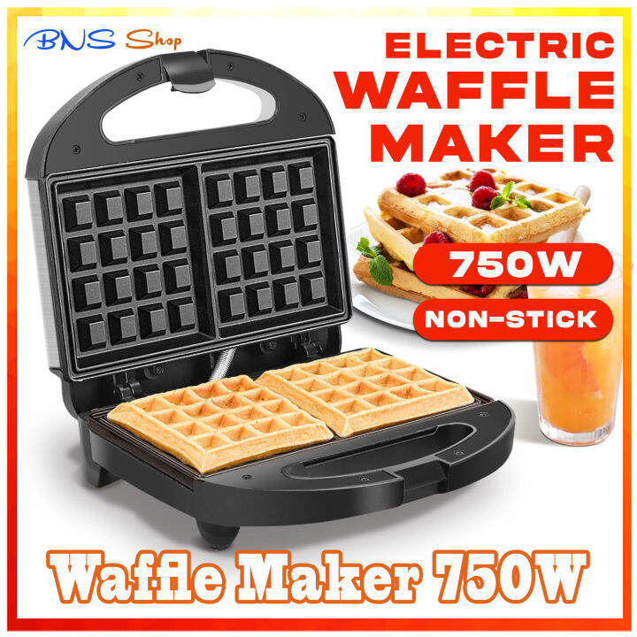 WAFFLE MAKER Non Stick Surface Toaster Baker 750W Electric Waffle Maker Toaster Machine Lazada PH