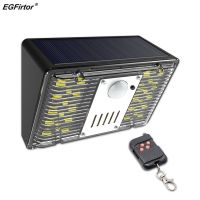 EGFirtor Solar Light Alarm Lamp Remote Control Security Alarm Motion Sensor Alarm Siren 129DB Detector For Home Yard Outdoor