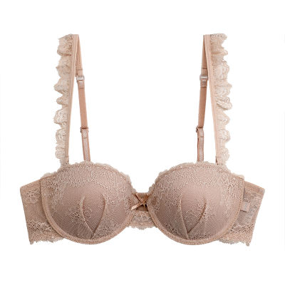 ELLE lingerie Molded bra ยกทรงรูปแบบครึ่งเต้าสายบ่าแต่งลูกไม้ถอดได้ - LB6565