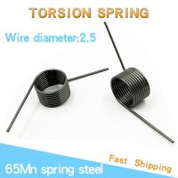 ☁♤♘ 60 90 120 180 Degrees Angle V-Shaped Spiral Spring 65Mn Steel Torsion Spring 10PCS Wire Diameter 2.5