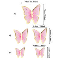 ผีเสื้อชีฟองวันวาเลนไทน์เค้ก T Oppers สีชมพูผีเสื้อวันเกิดคัพเค้ก T Opper สำหรับงานเลี้ยงวันเกิดเบเกอรี่เค้กตกแต่ง