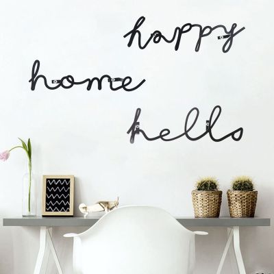 Nordic Style Home Decor Iron Letters Wall Hanging Decorations Room Hanging Sticker Hallway Sign Art Wall Ornaments For Home