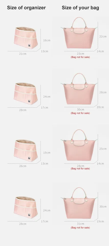 Storage For Longchamp Soft Nylon Insert Organizer Linner Bag