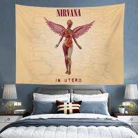 Wall Hanging Wallpaper Tapestry Aesthetic N-Nirvana Bedroom Decoration Home Room Decor Aesthetic Headboards Decorative Art