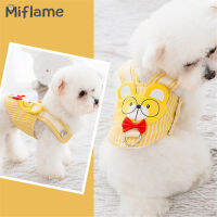 (HOT)Miflame Cartoon Puppy Harness Set Small Dogs Collar For Spitz Pomeranian Accessories Cute Dog Vest Leash 2 Pcs Dog Harmes