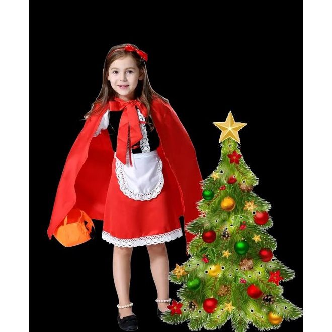 สินค้าขายดี-ชุดหนูน้อยหมวกแดง-ชุดฮาโลวีน-ชุดแฟนซีเด็ก-พร้อมส่ง-ชุดแฟนซี-ชุดเด็ก-การ์ตูน-fancy-kids-christmas-haloween