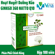 Viên Uống Tăng Tuần Hoàn Não Ginkgo 360 Natto Q10 Ginic Hộp 100 Viên