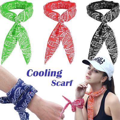 Summer Skincare Ice Cooling Wrap Tie Colors Non-toxic Neck Arm Cooler Scarf Body Headband Towel Bandana Wristband Sun Protection Towels