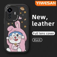 YIWESAN เคสสำหรับ Vivo Y77 5G Y77E 5G Iqoo Z6 Lite ลายการ์ตูนน่ารักโดราเอมอนบางเคสโทรศัพท์มีลายดีไซน์ใหม่นุ่มหนังฝาปิดด้านหลังเลนส์เต็มรูปแบบเคสป้องกันกล้องกันกระแทก