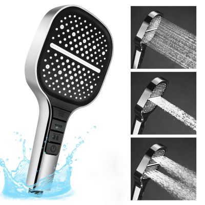 Zhangji Spa Shower Head Rainfall 8 Mode Shower Faucet Large Panel Flow Rainfall Skin Spa ABS Hand Held Shower Bathroom Accessory Showerheads