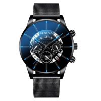 【July】 2019 hot-selling mens watch wish cross-border three-eye with calendar business casual fashion