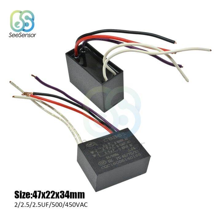 Cbb61 Starting Capacitance Ac Fan Capacitor 2uf2.5uf2.5uf Ac 500v 450v