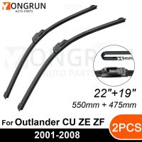 สำหรับที่ปัดน้ำฝนด้านหน้า Mitsubishi Outlander Cu Ze Zf 2001-2008ยางปัดน้ำฝน22 "+ 19" อุปกรณ์กระจกกระจกหน้ารถ2007