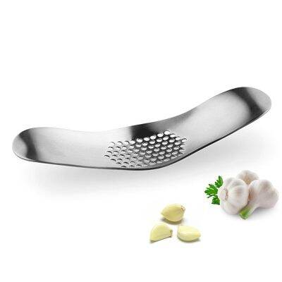 【CW】 Trituradora de ajo Manual acero inoxidable para cocina trituradora tipo barco novedad 2023