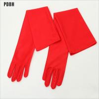 [PDBH Fashion Store] ถุงมือซาตินยาว,ถุงมือแข่งรถงานปาร์ตี้กลางคืนเจ้าสาวงานแต่งงาน