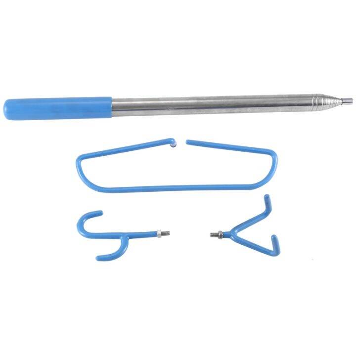 Disc Golf Retriever Pole with 3 Hooks, Telescoping Disc Golf