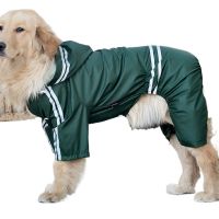 3XL-7XL Big Pet Dog Waterproof Raincoat Jumpsuit Reflective Rain Coat Sunscreen Dog Outdoor Clothes Jacket for Small Dog Pet Supplies Hoodie