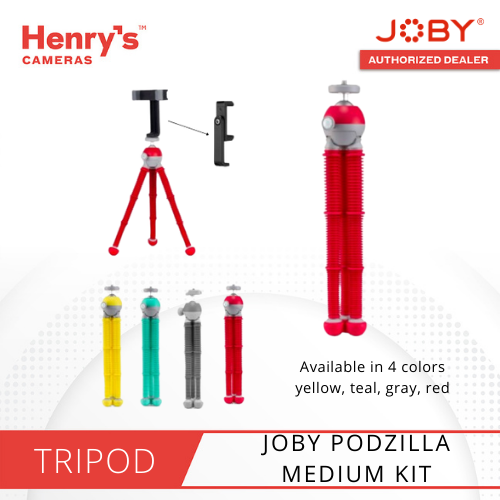 PodZilla™ Flexible Mobile Tripod Medium Kit Gray - JB01731-BWW