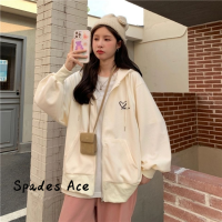 Spades Ace เสื้อฮู้ด เสื้อแขนยาวอบอุ่น หลวมและสบาย วินเทจ ชิค ทันสมัย สบายๆ WWY2391CI1 38Z230919