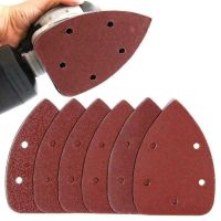 40pcs Self adhesive Sandpaper Triangle 5 holes Delta SanderHook Loop Sandpaper Disc Abrasive Tools For Polishing Grit 40 1000