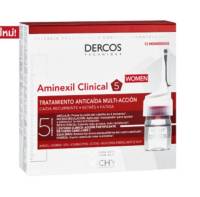 DERCOS Aminexil Clinical Women 6ml*12 วิชี่ เดอคอส อะมิเน็กซิล คลีนิคอล (เซรั่มสำหรับผู้ที่มีปัญหาผมขาดหลุดร่วง)