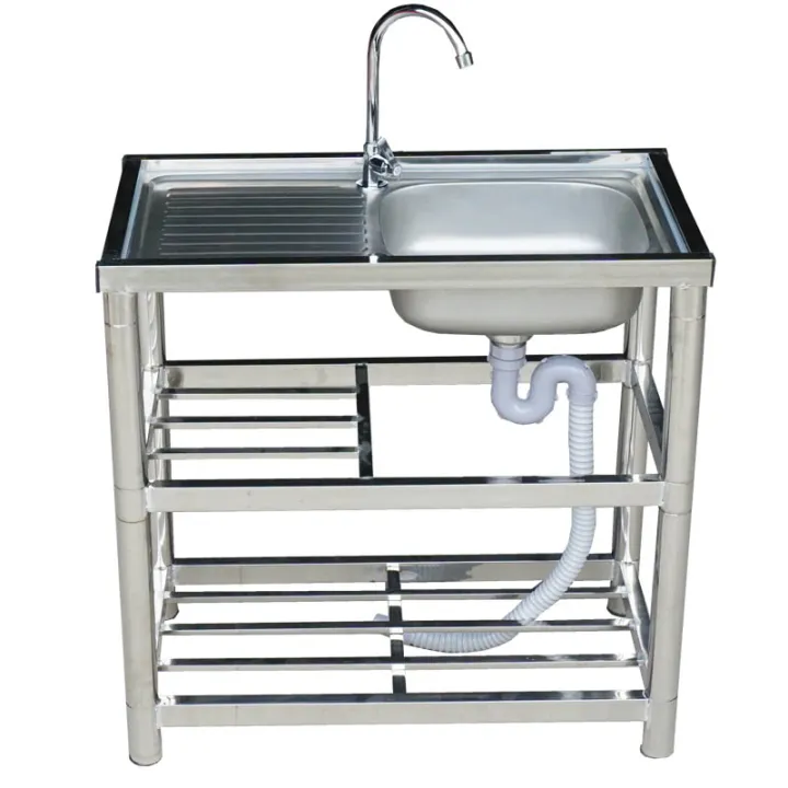 Stainless steel one-piece sink single-bath sink sink simple sink with ...