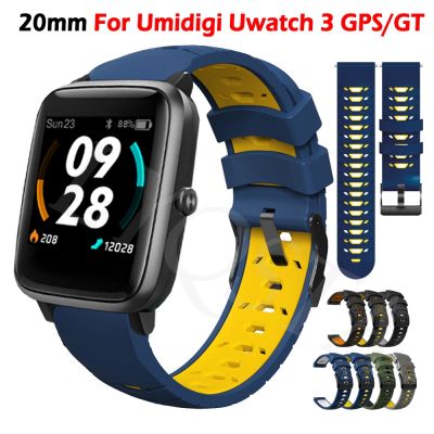 vfbgdhngh Sport Silicone Watch Strap For Umidigi Uwatch 3 GPS GT Uwatch3 Smart Watch Band Replacement For Umidigi UFit Watchband Bracelet