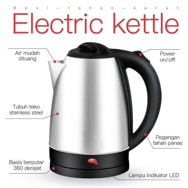 Automatic electric kettle Stainless Steel 2.0 Liter Water Heater 2 Liters For Make Coffee kettle