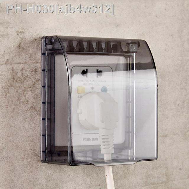 transparent-switch-protective-cover-panel-waterproof-paste-type-universal-bathroom-kitchen-86-type-socket-wall-mount-switch-box