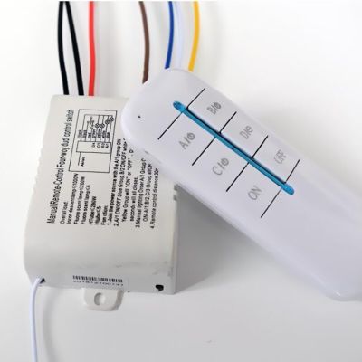 รีโมทคอนโทรล220V สวิตช์ไฟเปิดปิดหลอดไฟ LED โคมระย้าสวิตช์ผนังโหมดสลีปตัวรับสัญญาณ1 2 3 4 CH + ตัวรับสัญญาณสีขาว